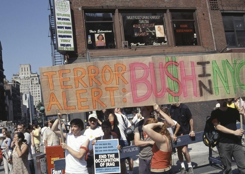2004: Protesters oppose the RNC